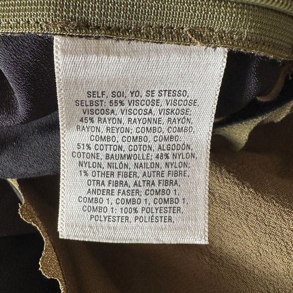 Anthropologie Leifsdottier Olive Green Jumpsuit Sani Lace Belted Waiste Size 8 - Picture 9 of 15